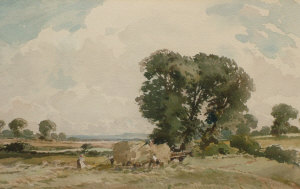 Appraisal: Claude Hayes RI - - The Haycart watercolour signed in