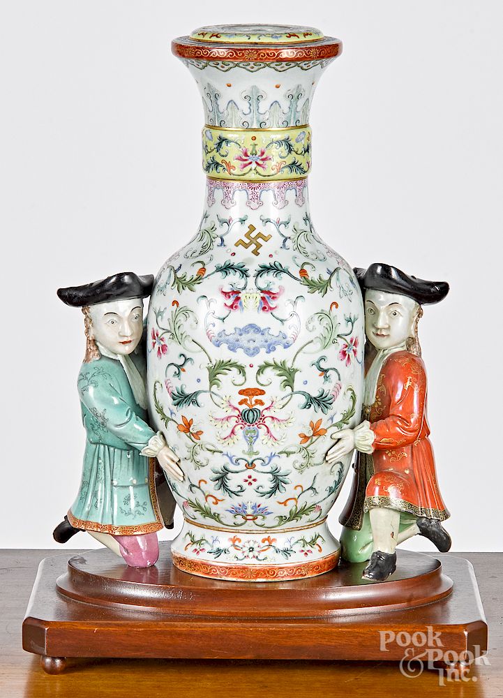 Appraisal: Chinese export famille rose porcelain vase Chinese export famille rose