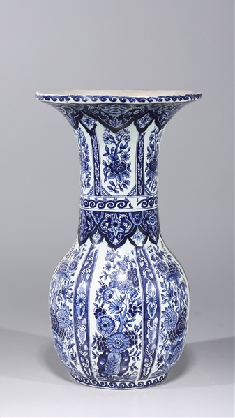 Appraisal: Chinese blue and white porcelain vase with floral designs minor