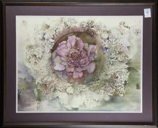 Appraisal: Watercolor Marian Mathews Miriam Mathews American th century Peonies and