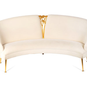 Appraisal: A Christopher Guy Gilt-Bronze and White Velvet Jardin des Tuileries