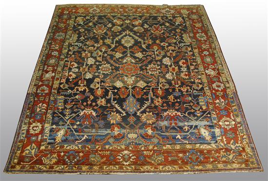 Appraisal: HERIZ CARPET Persia circa feet inches x feet inches