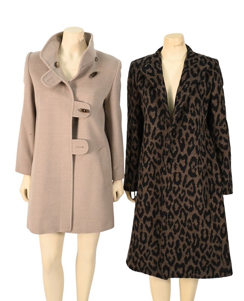 Appraisal: Two Cinzia Rocca Coats to include a wool alpaca leopard