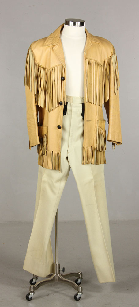 Appraisal: - Rex Trailer's Leather Fringe Jacket and Pants Rex Trailer's