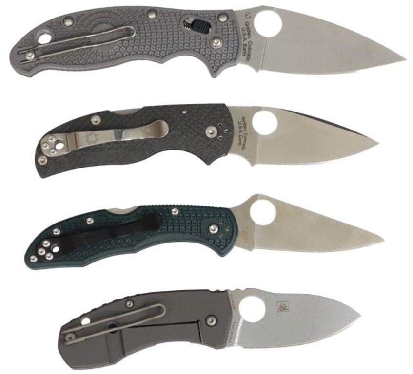 Appraisal: lot of Spyderco folding pocket knives new in box with