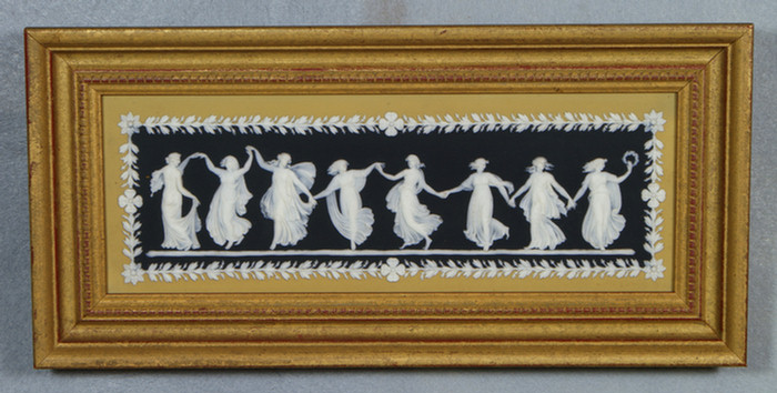 Appraisal: An unusual tri-color Wedgwood plaque in mustard black and white