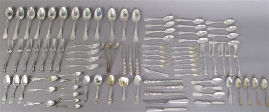 Appraisal: An Assembled Group of Sterling Silver Flatware Length of longest