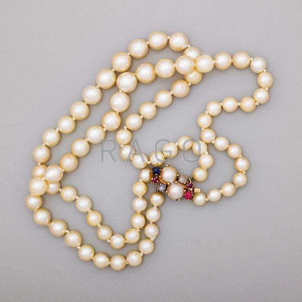 Appraisal: DOUBLE STRAND CULTURED PEARL NECKLACE Condition Report