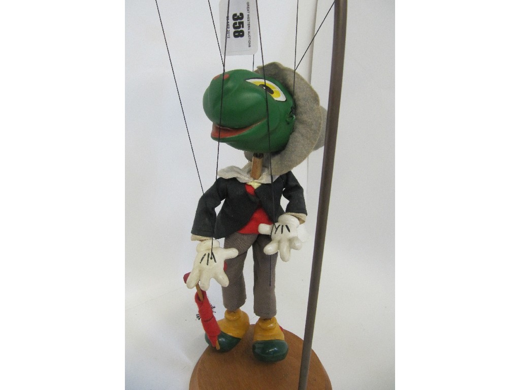 Appraisal: A Pelham Puppet on stand 'Jiminy Cricket'