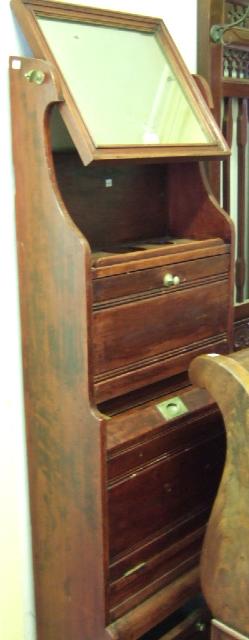 Appraisal: A stained mahogany ships cabin wash stand early th century