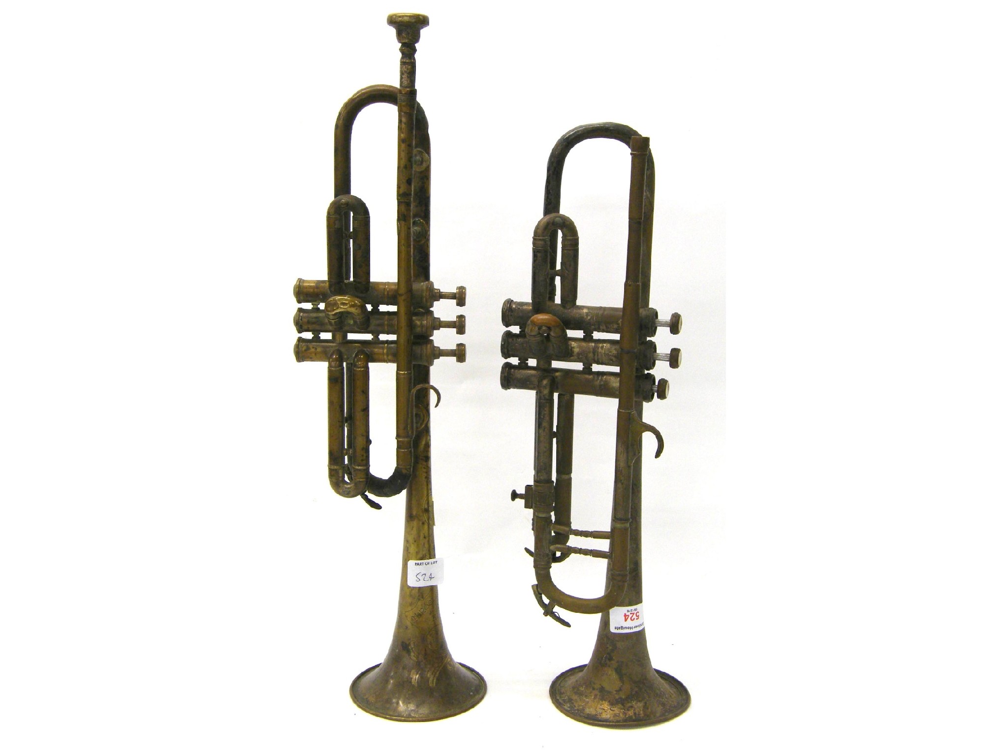 Appraisal: s trumpet by Keilworth Graslitz together with another s trumpet