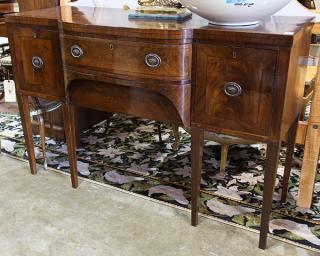 Appraisal: English Sheraton inlaid sideboard English Sheraton inlaid sideboard early th