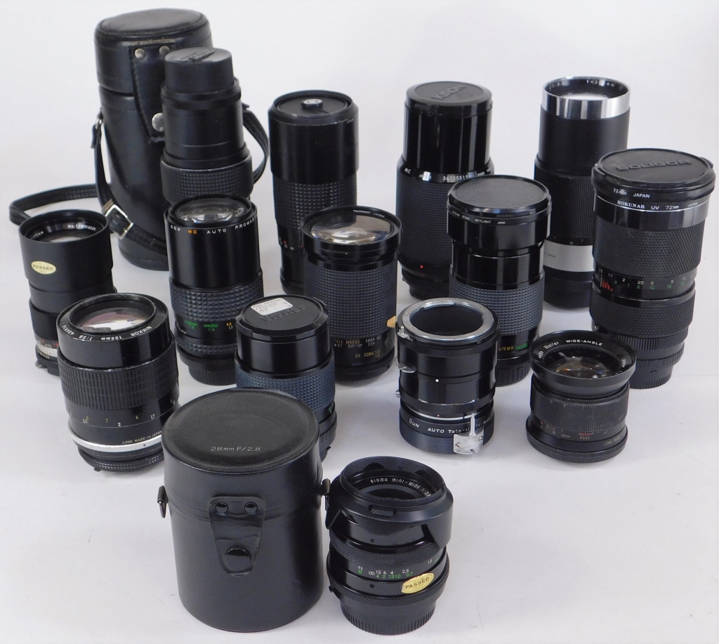 Appraisal: GROUP OF NIKON F MOUNT LENSES Group of Nikon F