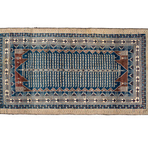 Appraisal: A Turkish or Afghan Wool Rug th Century feet inches