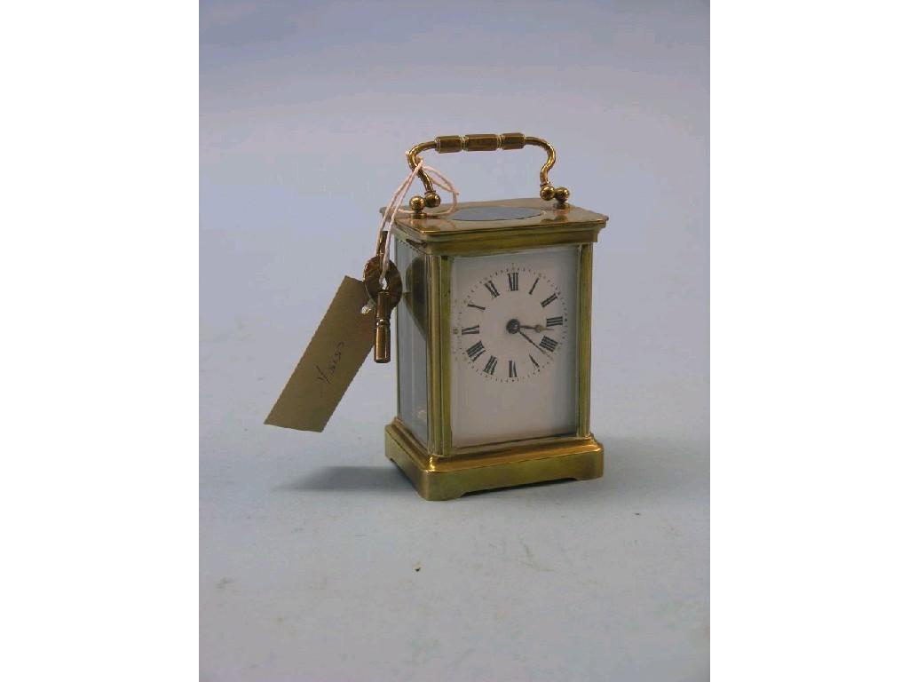 Appraisal: A Duverdrey and Bloquel carriage clock enamelled dial and timepiece