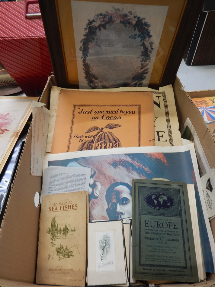 Appraisal: A large quantity of printed ephemera to include a scrapbook