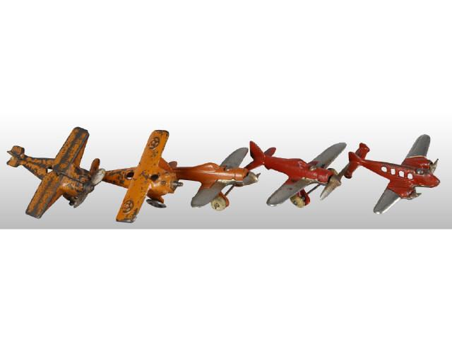 Appraisal: Lot of Cast Iron Small Airplane Toys Description Three by