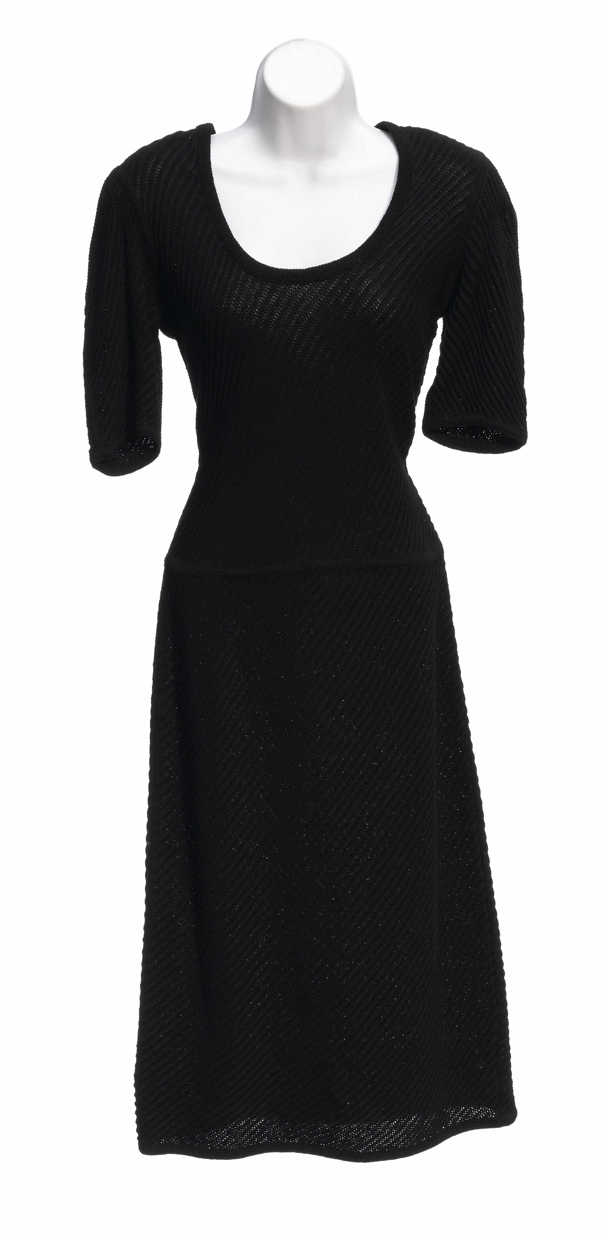 Appraisal: A Chlo black knit short sleeve dress size together with