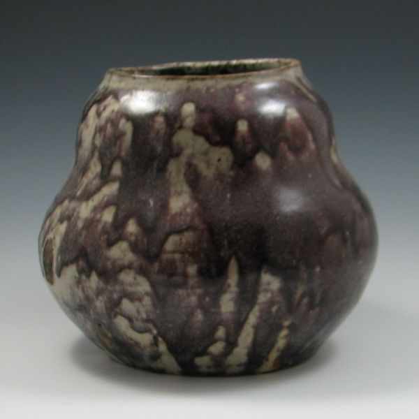 Appraisal: Studio Pottery Vase signed hand incised Luey pictured large chip