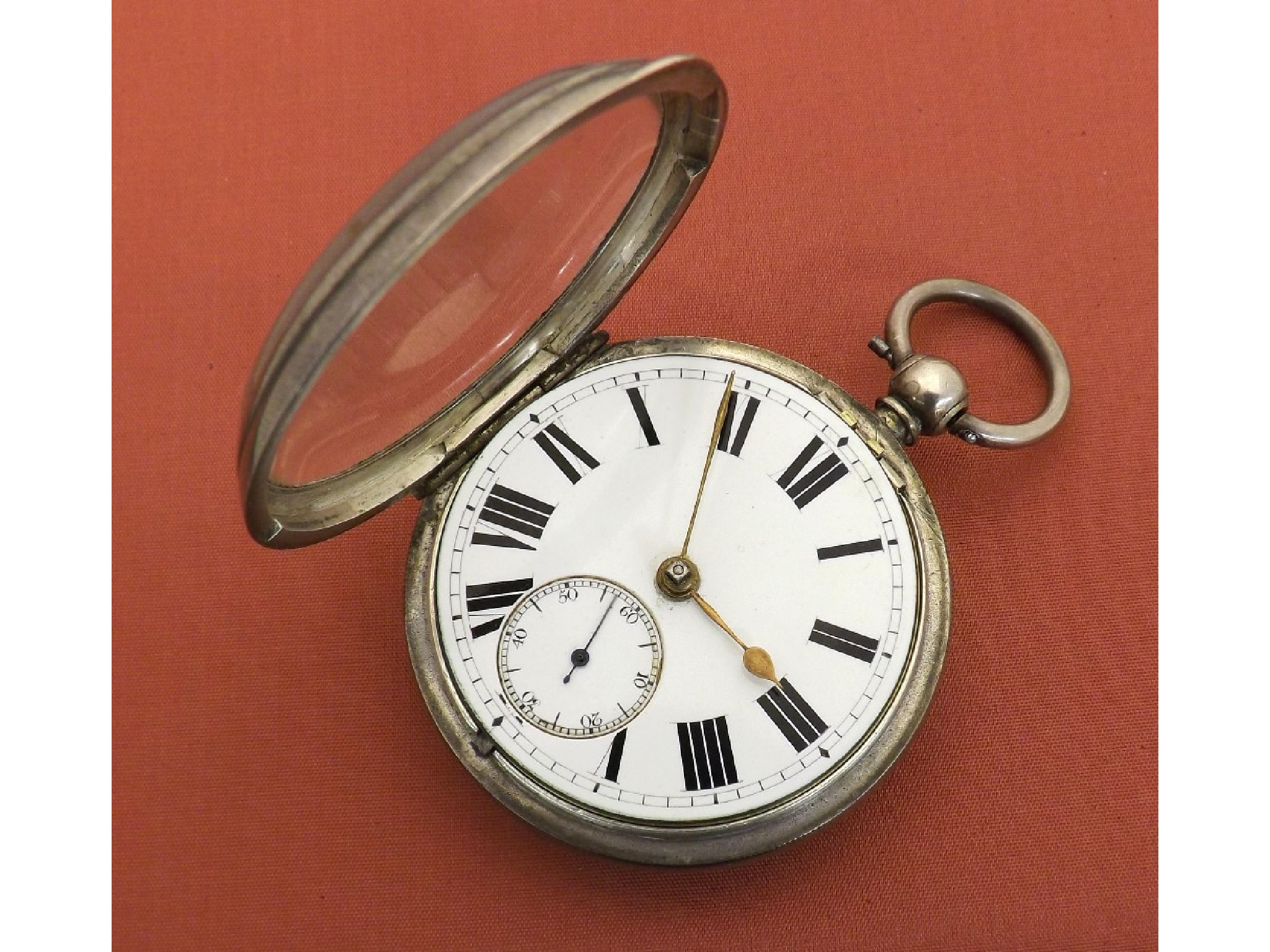 Appraisal: English silver fusee lever pocket watch London the movement signed