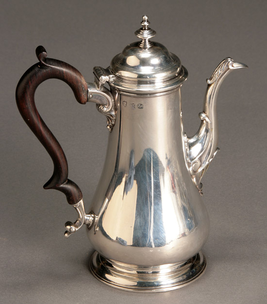 Appraisal: George II Silver Coffeepot Thomas Cooke II Richard Gurney London