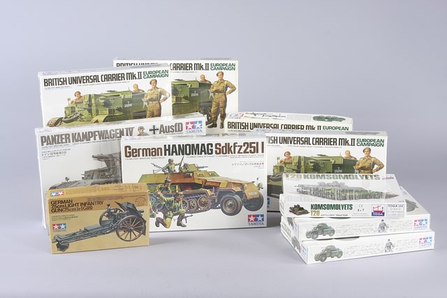 Appraisal: Lot of Tamiya scale WWII plastic kits Estimated S