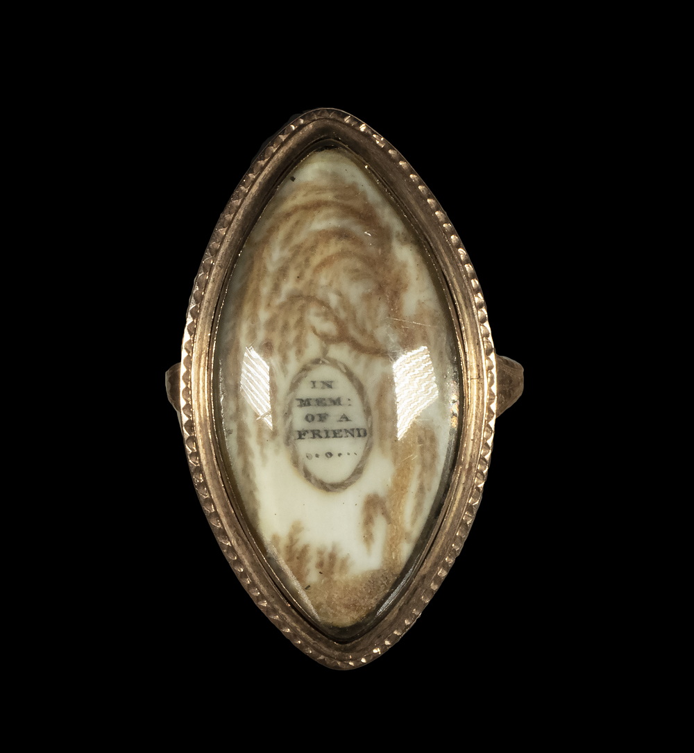 Appraisal: EARLY MEMORIAL RING th c K Gold Ring set with