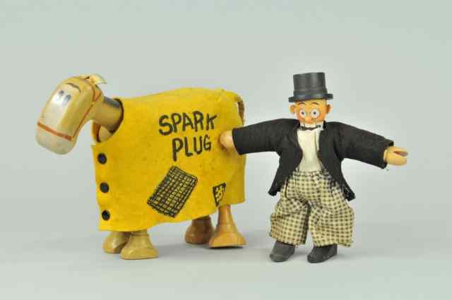 Appraisal: SCHOENHUT BARNEY GOOGLE SPARK PLUG Whimsical pair depicted in jointed