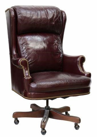 Appraisal: Leathercraft Cambridge oxblood leather executive office chair late th c