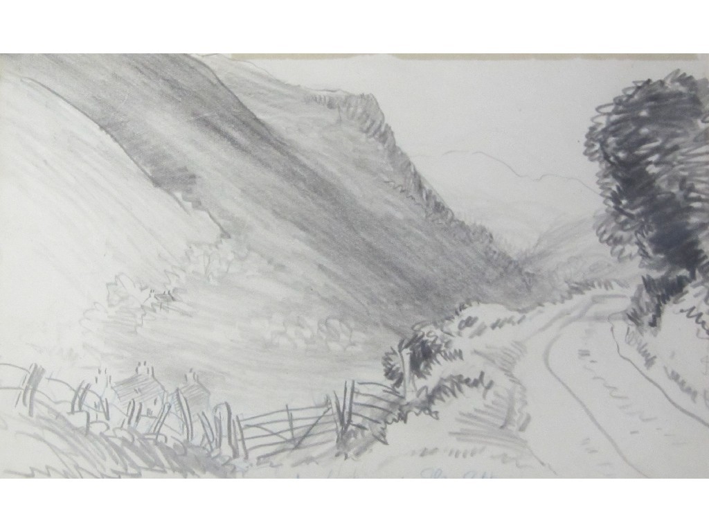 Appraisal: HUGH THOMSON RI - KIRKCOWAN STRANRAER VIEWS Pencil sketches monogrammed