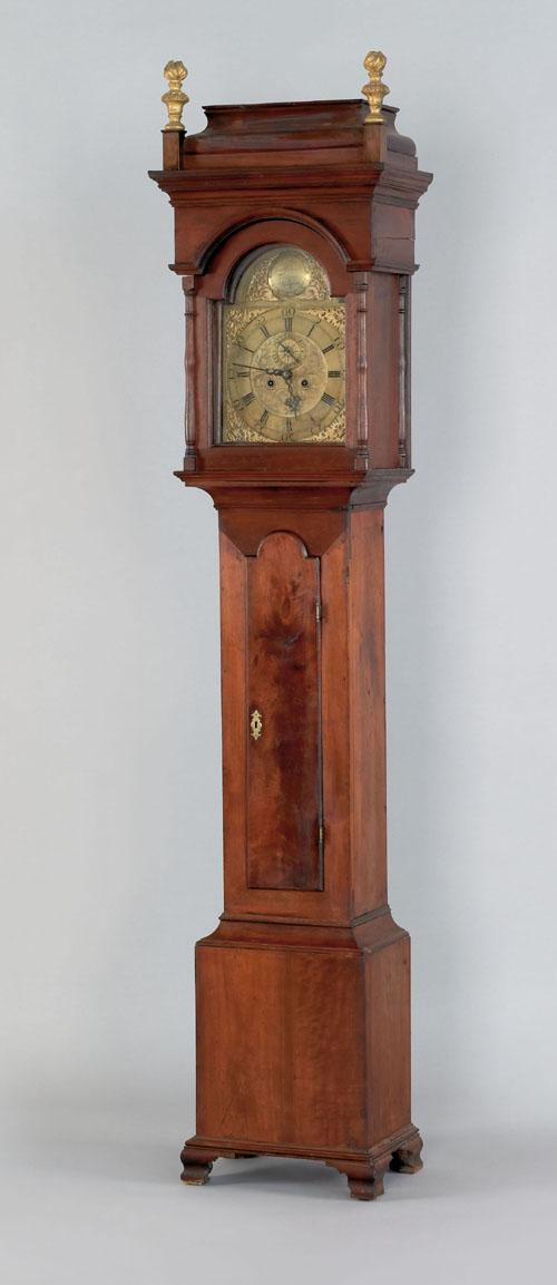 Appraisal: Montgomery County Pennsylvania Queen Anne walnut tall case clock ca