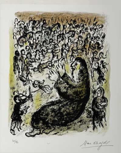 Appraisal: MARC CHAGALL J r mie Color lithograph x mm x