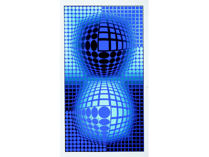 Appraisal: VICTOR VASARELY FRENCH HUNGARIAN - BATTOR color screenprint numbered and