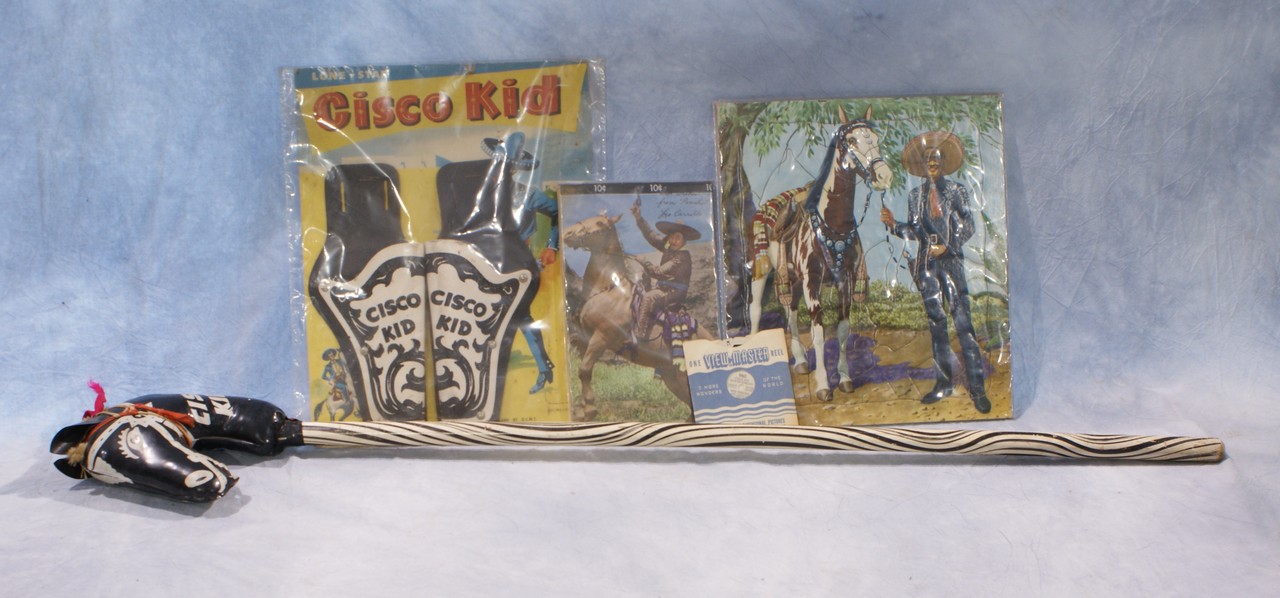 Appraisal: Cisco Kid lot including stick horse holster set in original