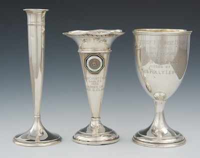 Appraisal: A Group of Two Sterling Silver Trophy Cups and Sterling