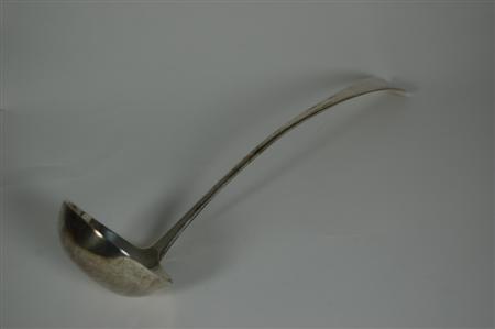 Appraisal: A Scottish George III soup ladle HW Edinburgh of Old