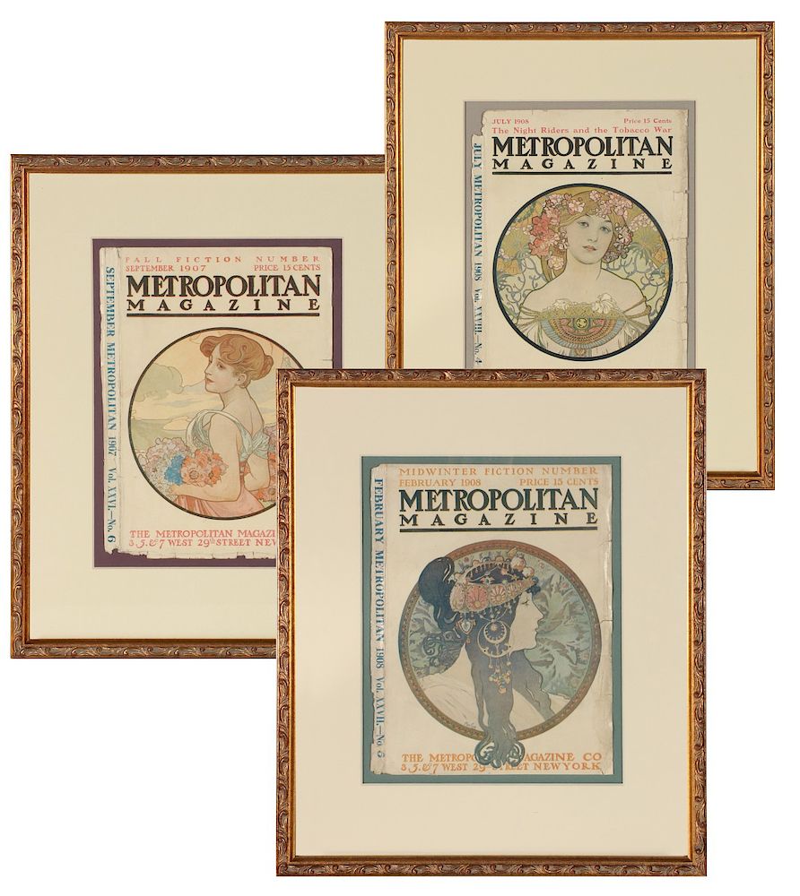 Appraisal: ALPHONSE MUCHA COVER FOR METROPOLITAN MAGAZINE Alphonse Maria Mucha -