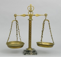 Appraisal: A Highly Decorative Brass Scale With A Marble Base A