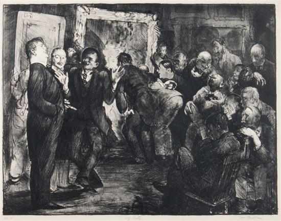 Appraisal: George Wesley Bellows American - ''Jury Duty'' lithograph signed ''Geo