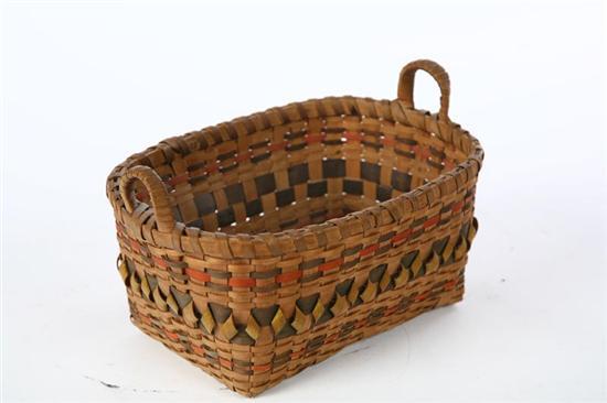 Appraisal: BASKET American Woodlands Indian late th-early th century woven splint