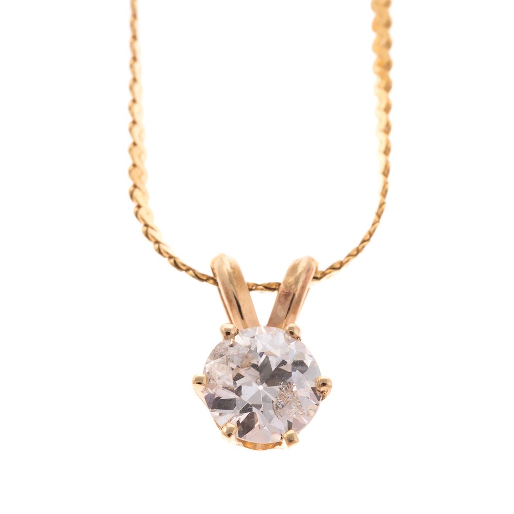 Appraisal: A Ladies Diamond Pendant in K Gold K yellow gold