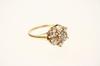 Appraisal: LADY'S RING - Antique handmade diamond cluster ring in K