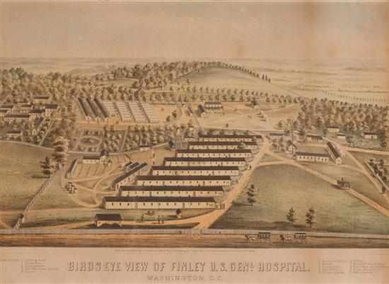 Appraisal: 'Bird's-eye View of Finley U S Gen Hospital Washington DC