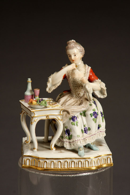 Appraisal: Lot Property of Various Owners Meissen Allegorical Figure of Taste