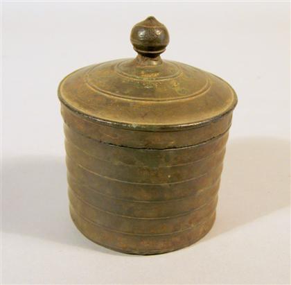 Appraisal: Chinese bronze cosmetic boxhan dynasty