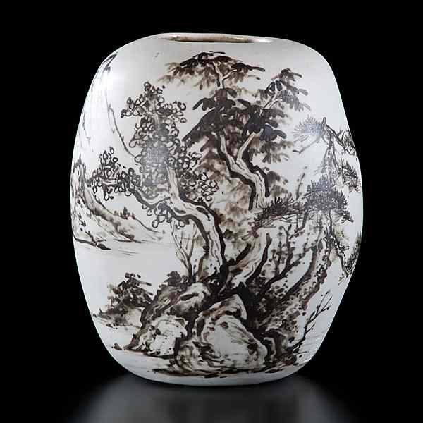 Appraisal: Japanese Ceramic Vase Japanese th century A white ceramic vase