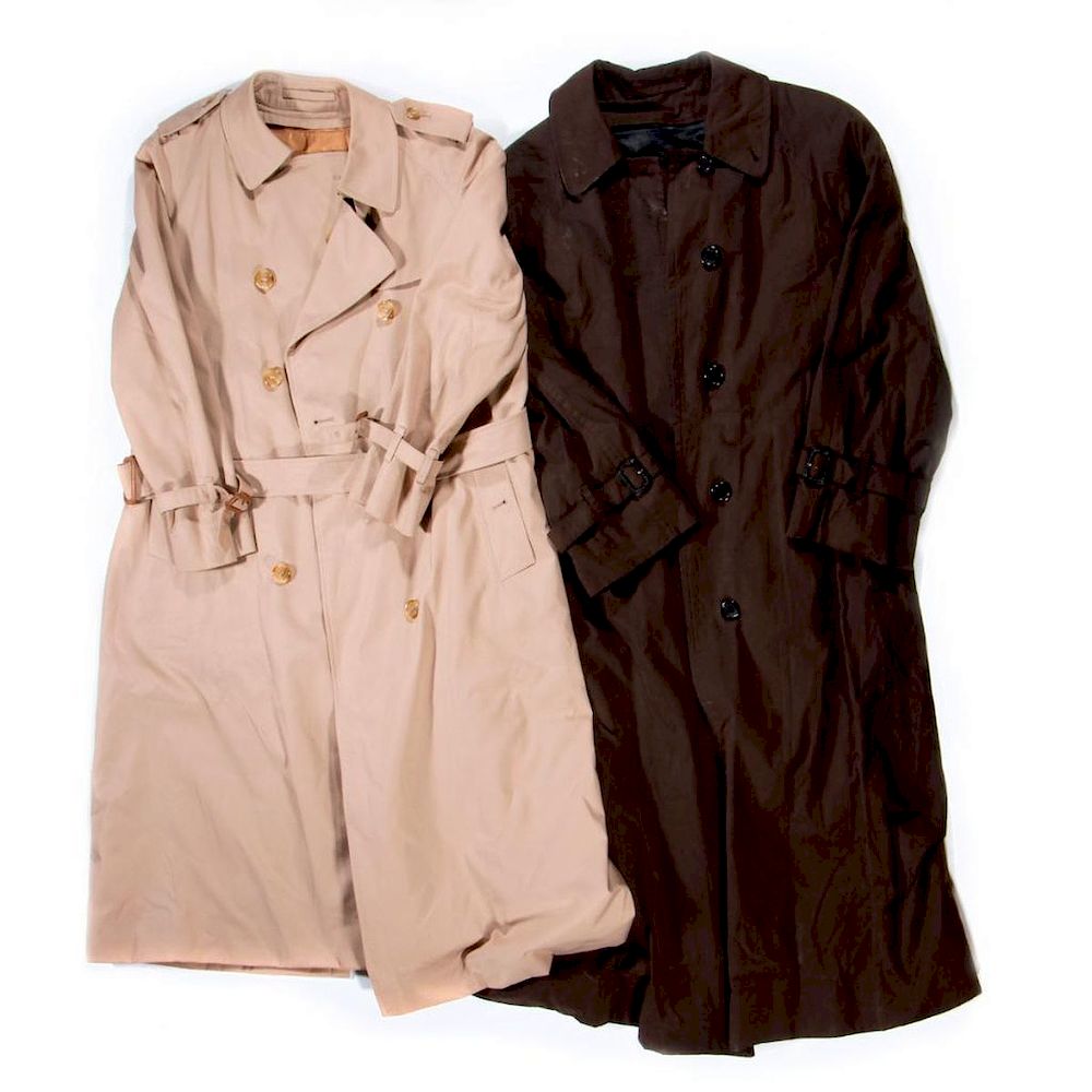 Appraisal: Two BurberryLondon Cotton Trench Coats both with zippered wool linings