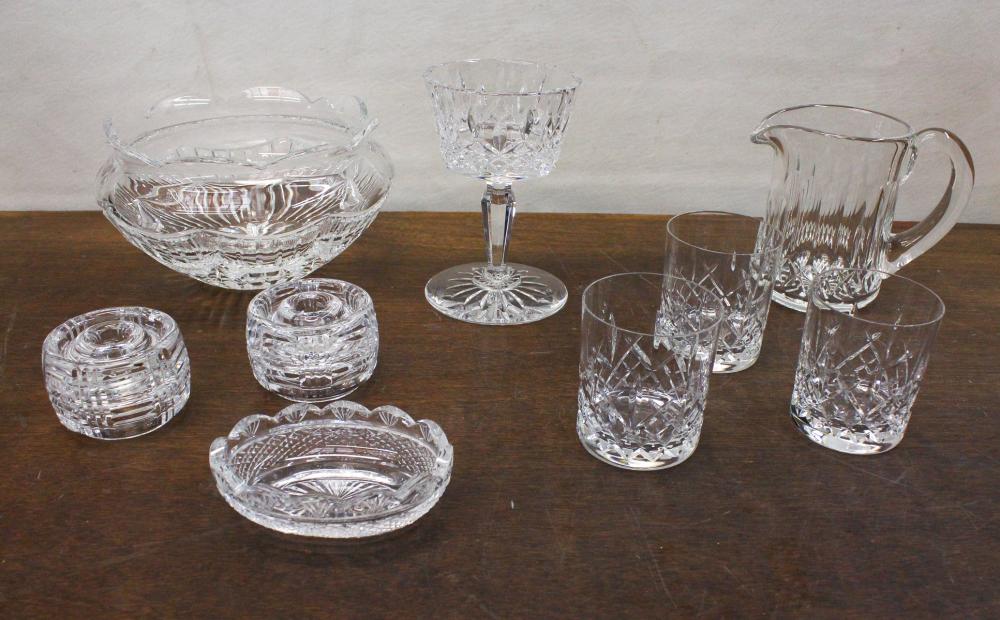 Appraisal: NINE ARTICLES OF IRISH WATERFORD CUT CRYSTAL diameter bowl H