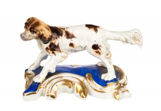 Appraisal: PORCELAIN FIGURE OF A COCKER SPANIEL GARDNER PORCELAIN FACTORY LATE