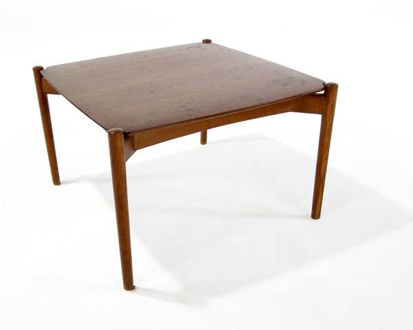 Appraisal: FINN JUHL WILKHAHN Teak and oak side table Wilkhahn metal